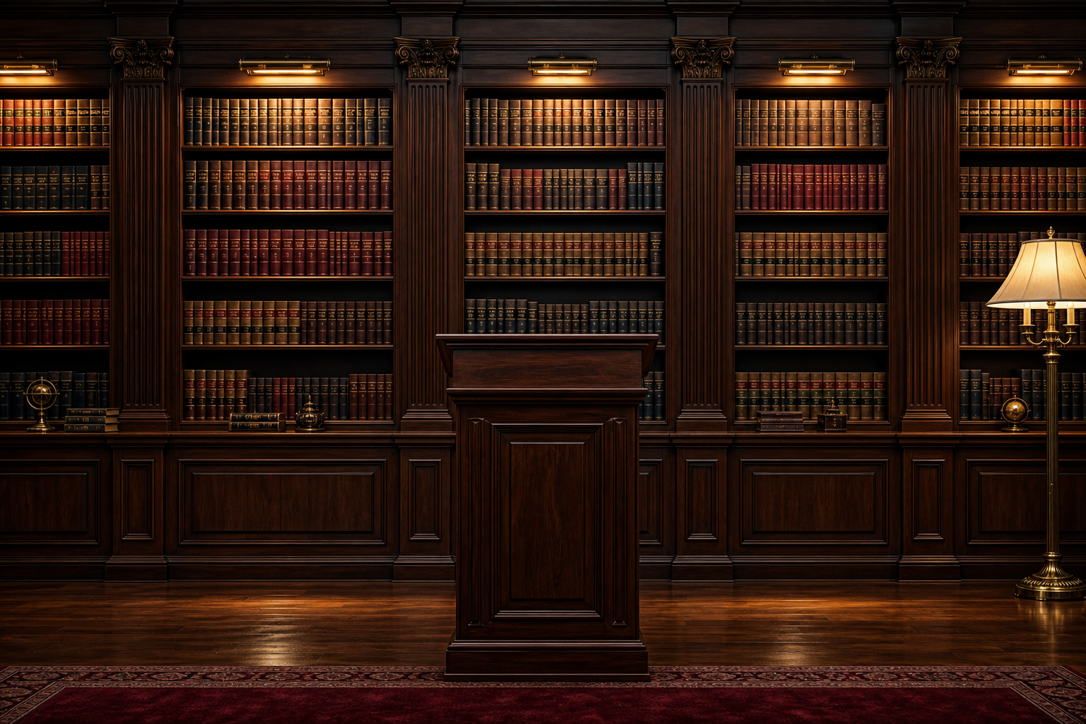 Professional criminal defence law firm — classic law library